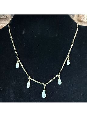 Les Bernard freshwater pearl dainty 1/20th 12kt gold necklace